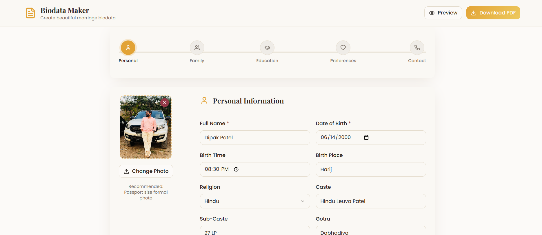 Project screenshot